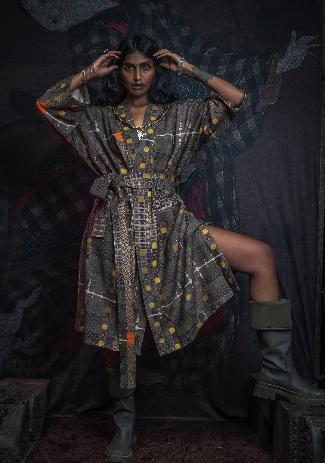 Classic Kimono / Raw Stripes - KINGCACAO